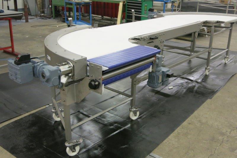 Dönüşlü modüler konveyör hattı