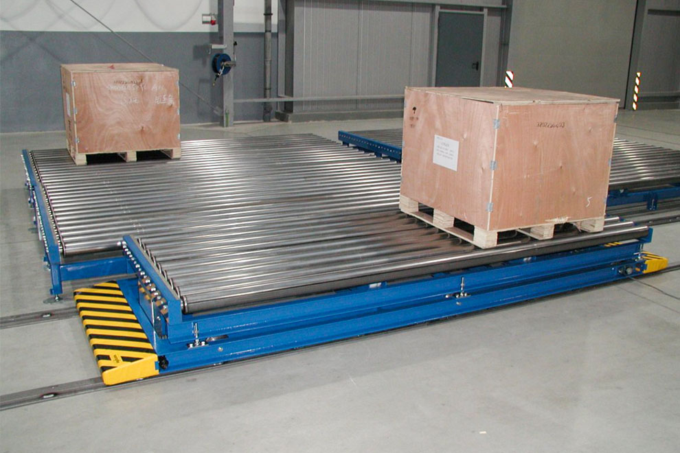 Shuttle palet konveyörü tahrik ve taşıyıcı araba yapısı