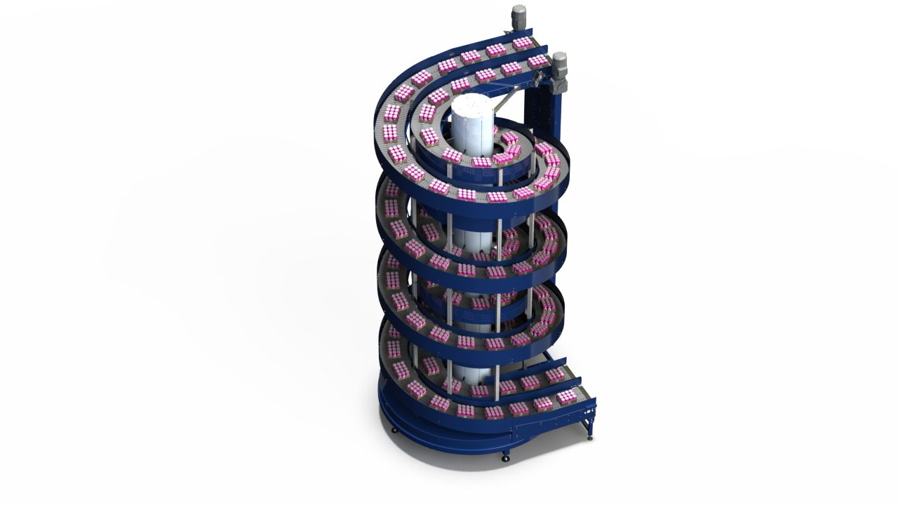 Spiral konveyör tasarımı ve sarmal taşıma hattı